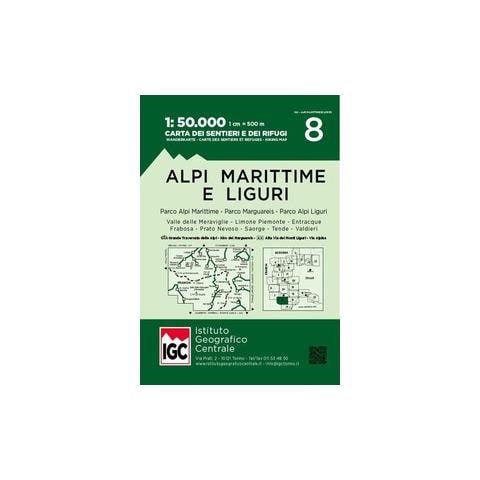 Carta n. 8 Alpi Marittime e Liguri 1:50.000. Carta dei sentieri e dei rifugi - Foto 1