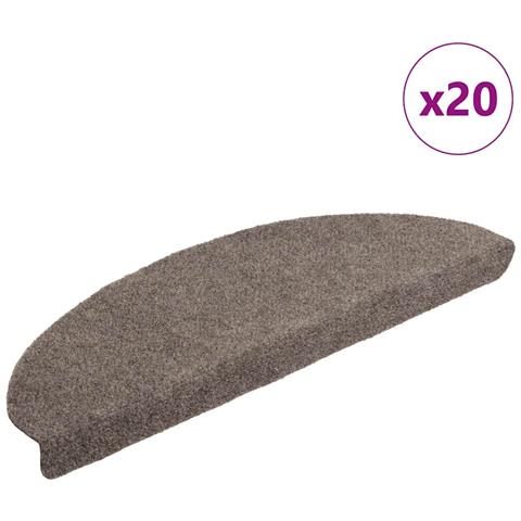 Tappetini per scale autoadesivi 20 pz 65x21x4 cm beige semicircolari grandi - Foto 1