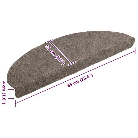 Tappetini per scale autoadesivi 20 pz 65x21x4 cm beige semicircolari grandi - Foto 8
