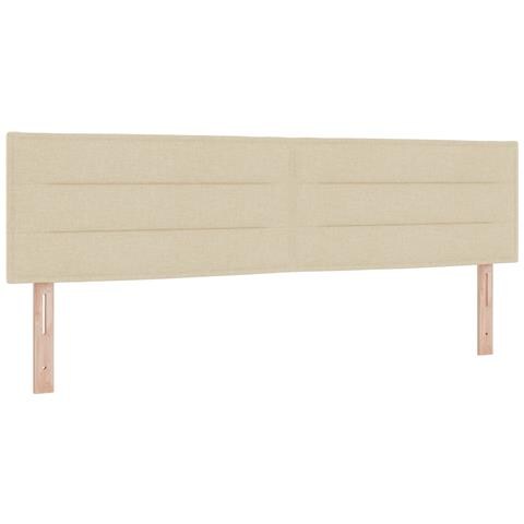 Testiera LED con luci a strisce a LED Crema 180 cm Poliestere - Foto 1