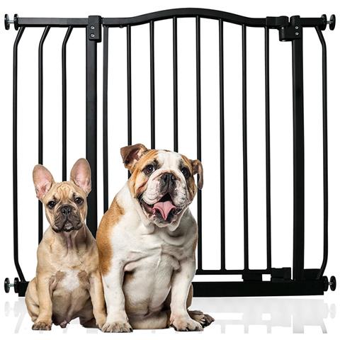 Bettacare Cancelletto Per Cani Con Parte Superiore Incurvata, 80cm - 89cm, Nero Opaco - Foto 1