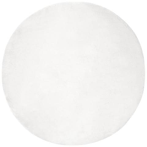Tappeto in Pelliccia Sintetica di Coniglio Olite Bianco - Foto 1
