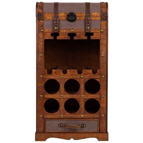 Baul Porta Bottiglie In Legno 44x30x85h Cm - Foto 2