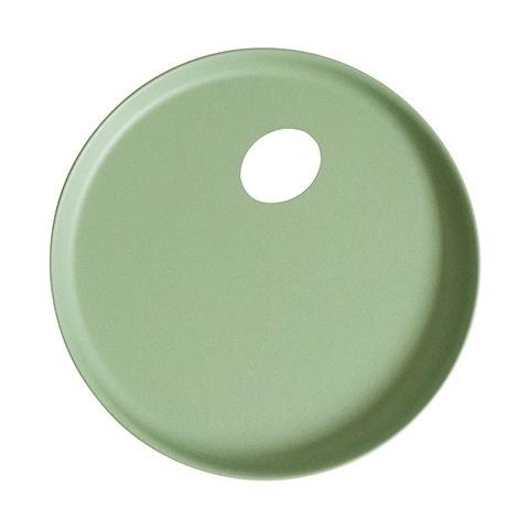 Vassoio O in Acciaio Verniciato Colore Salvia 24 cm - Leggero, Decorativo e Funzionale - con foro per appendere - Made in Italy - Foto 1