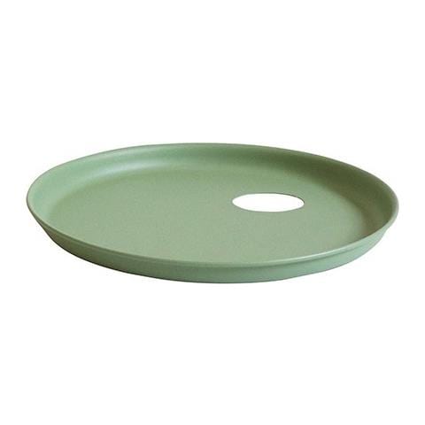 Vassoio O in Acciaio Verniciato Colore Salvia 24 cm - Leggero, Decorativo e Funzionale - con foro per appendere - Made in Italy - Foto 2
