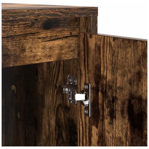Mobiletto per lavatrice con porta Rovere fumé 87 x 60 x 89 cm - Foto 9