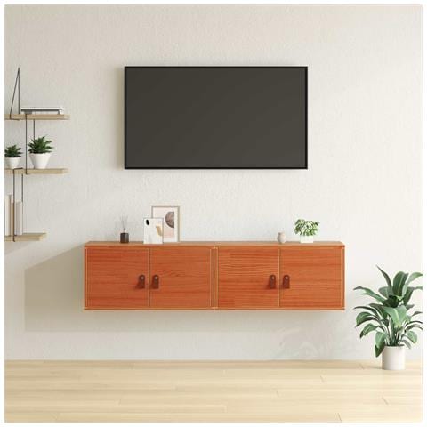 Armadietto a muro 2 pcs Marrone cerato 60 x 30 x 30 cm - Foto 2