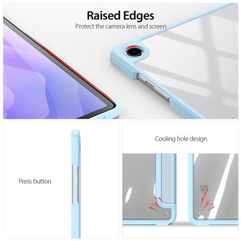 Cover per Galaxy Tab A9+ - Pelle /PU, Blu - Foto 2