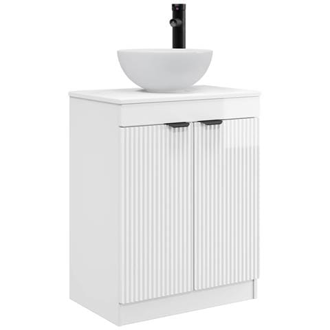 Mobile da bagno con lavabo Bianco Lucido 54 x 35 x 83 cm - Foto 1
