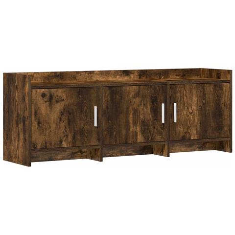 Mobile TV 130 x 33 x 47 cm Rovere Fumo Legno ingegnerizzato - Foto 1