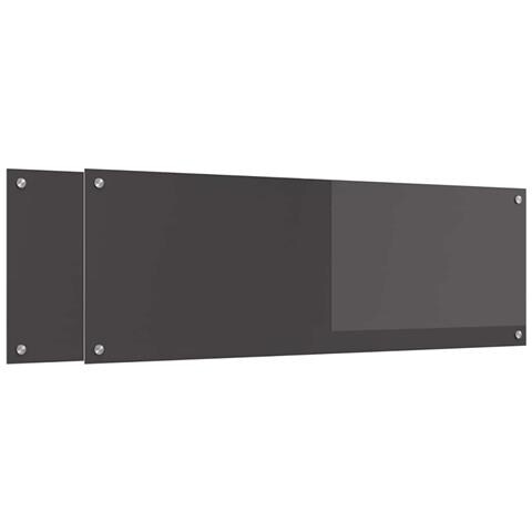 Schienale da cucina 2 pcs Grigio scuro 120 x 40 cm - Foto 1
