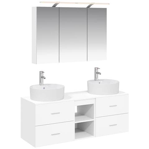 Set di mobili per il bagno 4 pcs Bianco - Foto 1