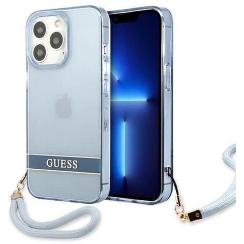 Guess Guhcp13lhtsgsb Iphone 13 Pro / 13 6,1 Blu Blu Case Trasparente Stap - Foto 1