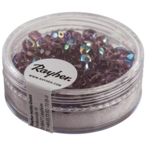 100 Pezzi - Perla In Vetro Sfaccettata 4mm - Colore Ametista Cangiante - Foto 2