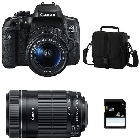 Eos 750d + 18-55 Is Stm + 55-250 Is Stm Garanti 3 Ans + Sac + Sd 4go - Foto 1