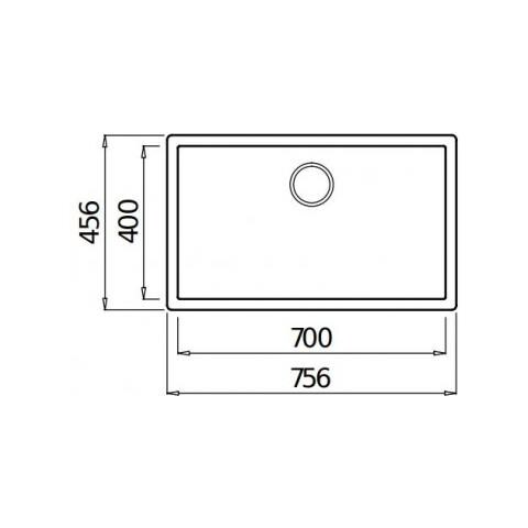 Lavello incasso /sottotop keratek plu 76 x 46Colore Champagne 95 - Foto 2