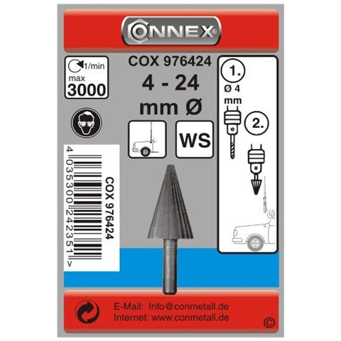 Cox976424 - Fresa Per Metallo, Diametro Da 4 A 24 Mm - Foto 2