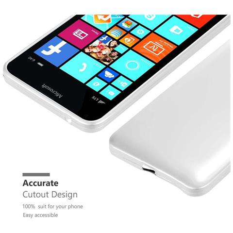 Custodia Compatibile Con Nokia Lumia 640 Xl In Argento Metallico - Coperchio Protettivo In Silicone Tpu Flessibile - Foto 8