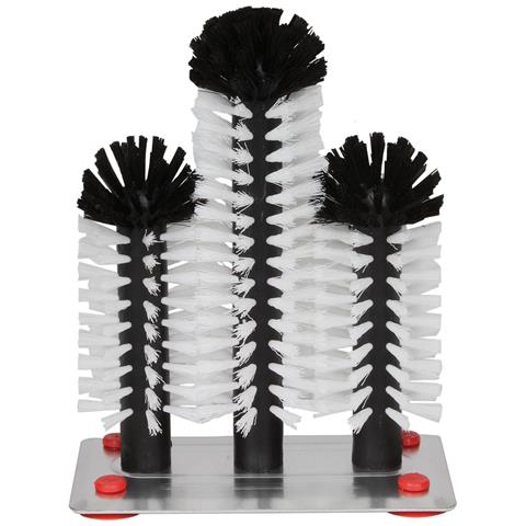 Spazzola Per Piatti Base In Metallo, 2 X 18 Cm E 1 X 25 Cm - Foto 2