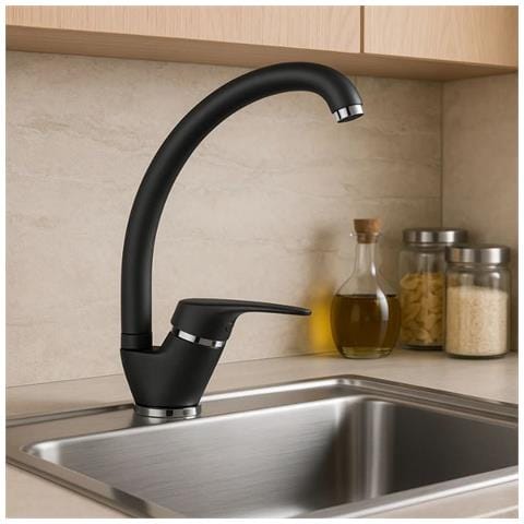 Miscelatore Oslo Orientabile Ottone Colorato Per Lavello Cucina *** Finitura- : Nero - Foto 4