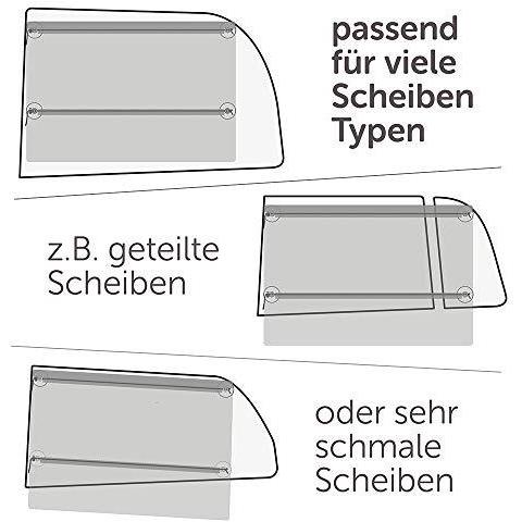 Universal Car Ombra Finestra Dom Protection Shield Bambino Solare Con Tenda Coulisse Massima Uv-protection Xxl 68x 50 Centimetri - Grigio (1 Pezzo) - Foto 2