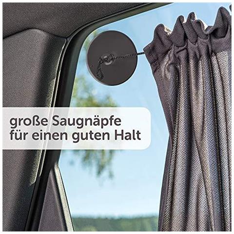 Universal Car Ombra Finestra Dom Protection Shield Bambino Solare Con Tenda Coulisse Massima Uv-protection Xxl 68x 50 Centimetri - Grigio (1 Pezzo) - Foto 4