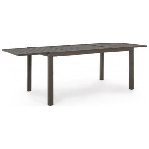 Tavolo Per Esterno Allungabile In Alluminio Caffè Hilde Yk14 160/240x90x H75 Cm - Foto 1