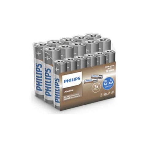 Batterie Alcaline Aa (stilo) 10 Pz + Aaa (ministilo) 6 Pz - Foto 1