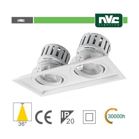 Incasso Multi Lampada - 48w (2x24w) 3000k 4270lm >36 Pf95 - Foto 1