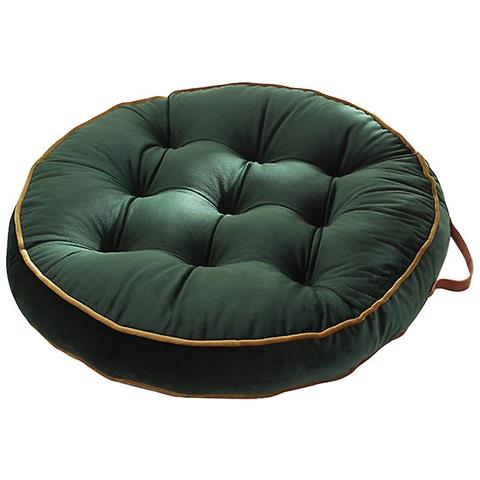 Cuscini Sedili Rotondi In Velluto Corallo | Antiscivolo Con Base In Lattice | Set Da 1/2/4 | Misura 43x43 Cm