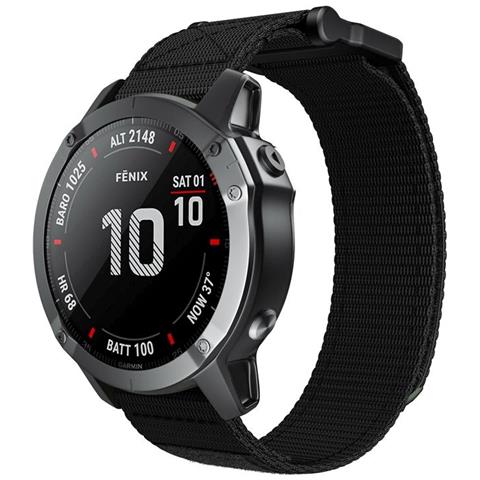 Bracciale Garmin Fenix 6x/5x/3/3 Hr 26 Mm Nylon Black - Foto 2