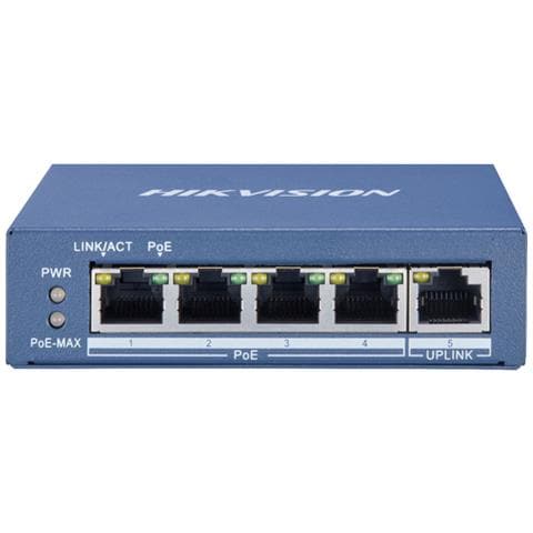 DS-3E0505P-E /M switch di rete Non gestito L2 Gigabit Ethernet (10/100/1000) Supporto Power over Ethernet (PoE) 1U Blu - Foto 1