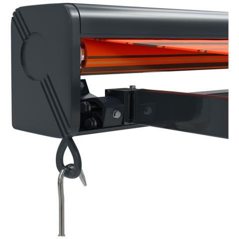 Tenda Sole Retrattile Arancione Marrone 4x3m Tessuto Alluminio - Foto 2