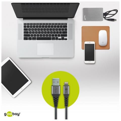 Cavo Apple Lightning 8 Pin A Usb Tipo A 0,5m Grigio - Foto 2