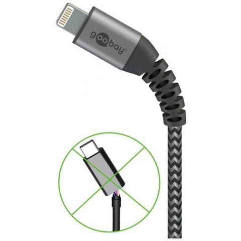 Cavo Apple Lightning 8 Pin A Usb Tipo A 0,5m Grigio - Foto 3
