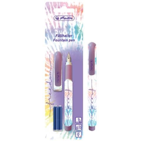 New Batik Freedom penna stilografica Sistema di riempimento della cartuccia Viola, Bianco 1 pz - Foto 1