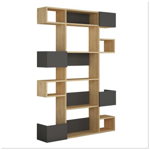 Scaffalatura In Legno E Antracite Elio - Foto 1