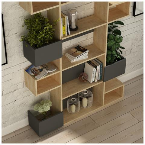 Scaffalatura In Legno E Antracite Elio - Foto 4