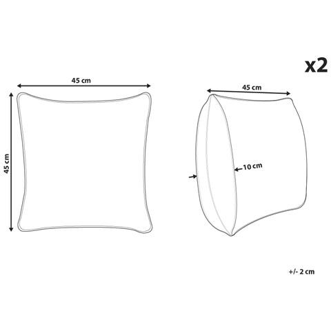 Set Di 2 Cuscini Sven 45 X 45 Cm Nero Modello Natalizio - Foto 2