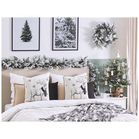 Set Di 2 Cuscini Sven 45 X 45 Cm Nero Modello Natalizio - Foto 1