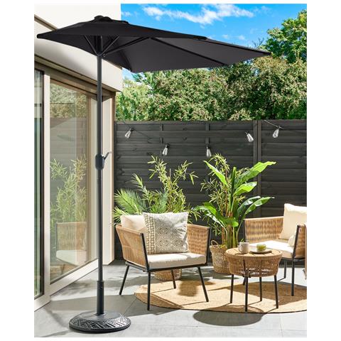 Ombrellone Semicircolare 270 Cm Galati Nero - Foto 7