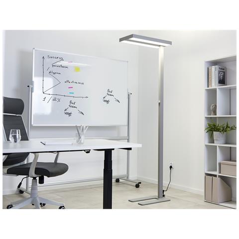 Lampada Da Terra Led Metallo Argento 197 Cm Taurus - Foto 1