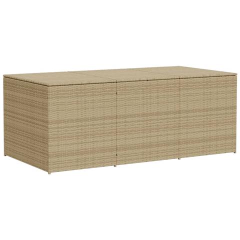 Contenitore Da Giardino Beige Misto 984l In Polyrattan - Foto 1