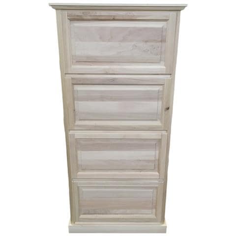Scarpiera Classica In Legno 4 Ribalte Grezzo L. 80 P. 30 H. 170 - Foto 1