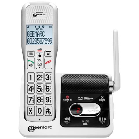 Telefono Cordless Senior Amplidect 595 U.l.e. Volume Regolabile E Sos, Bianco - Foto 1