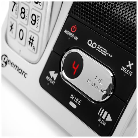 Telefono Cordless Senior Amplidect 595 U.l.e. Volume Regolabile E Sos, Bianco - Foto 5