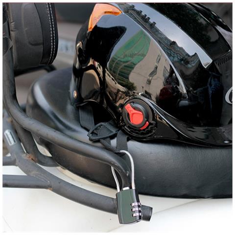 Lucchetto Lucchetto A Combinazione A 3 Cifre Per Valigie, Casco Black - Foto 2