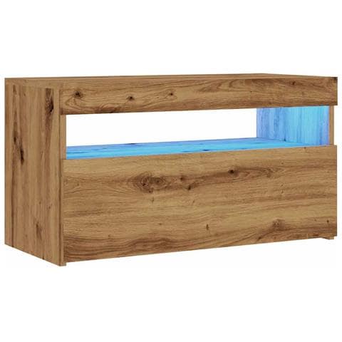 Mobile Porta Tv Con Led Artigianale 75x35x40 Cm Multistrato - Foto 3