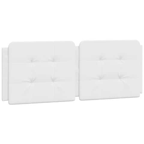 Cuscino Testiera Bianco 120 Cm In Similpelle - Foto 2