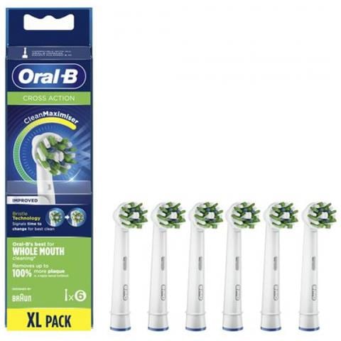 Oral-b Crossaction 80339345 Testina Per Spazzolino 6 Pz Blu, Verde, Bianco - Foto 1